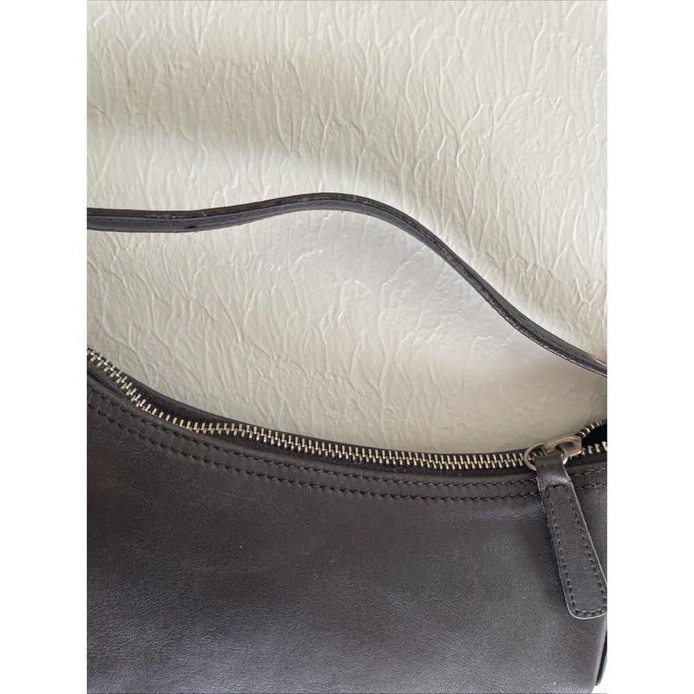 COACH Old 9844 Vintage Black Demi Baguette Leather Mini Hobo Bag Silver Hardware - Picture 7 of 14